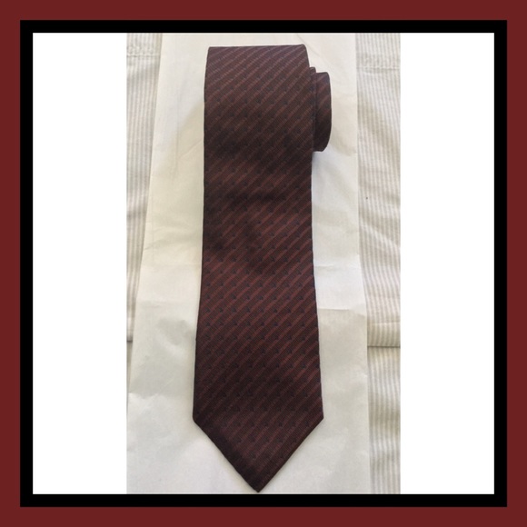 XMI hand made silk tie EUC classic stripe print - Picture 1 of 6